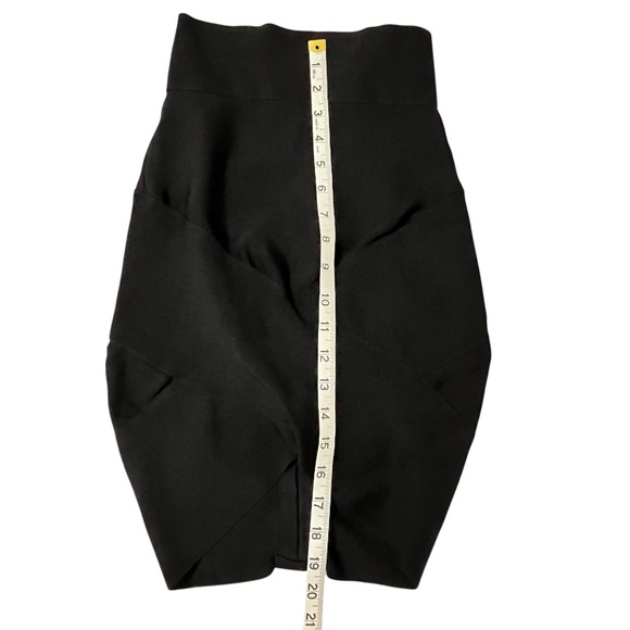 Herve Leger Black Bandage Mini Skirt Size M High Waist Designer - Picture 12 of 12